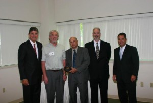 Mike McGolden and Josh Frye receiving DEP award